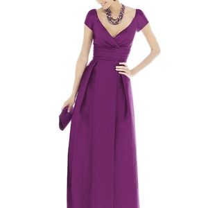 Alfred Sung Taffeta Cap Sleeve Formal Dress